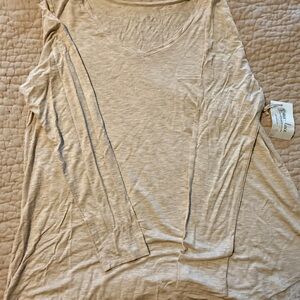 Grace & Lace Light Beige Long Sleeve Top